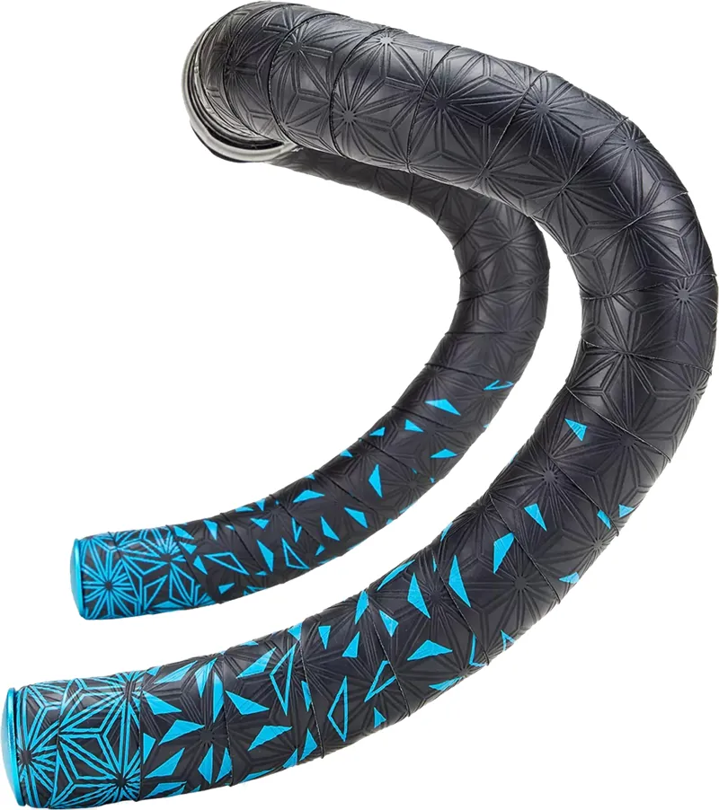 Supacaz Super Sticky Kush Star Fade Handlebar Tape - Neon Blue/Ano Blue