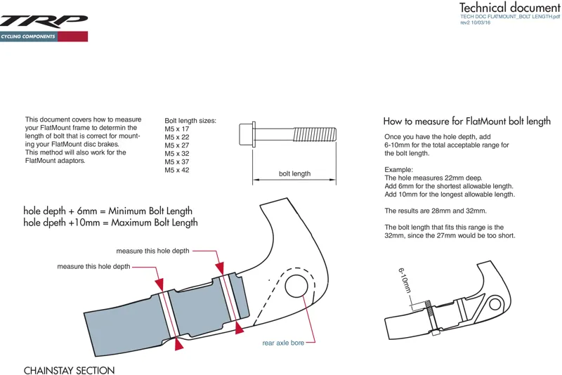 TRP Flat Mount Frame or Fork with Post Mount Caliper-2