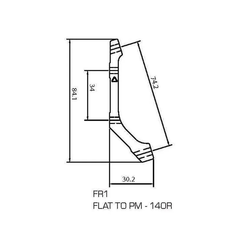 TRP Flat to Post Mount Adapters 160mm Rear