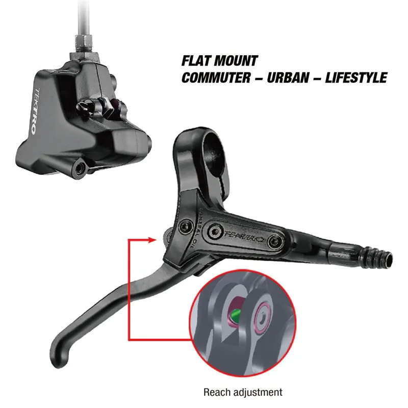 Shop Soiled: Tektro R280 Road Flat Mount Disc Brakes Right Hand - Black