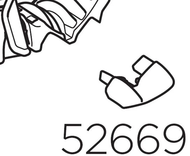 Thule 52669 End Cap for 598 - Black/Silver-1