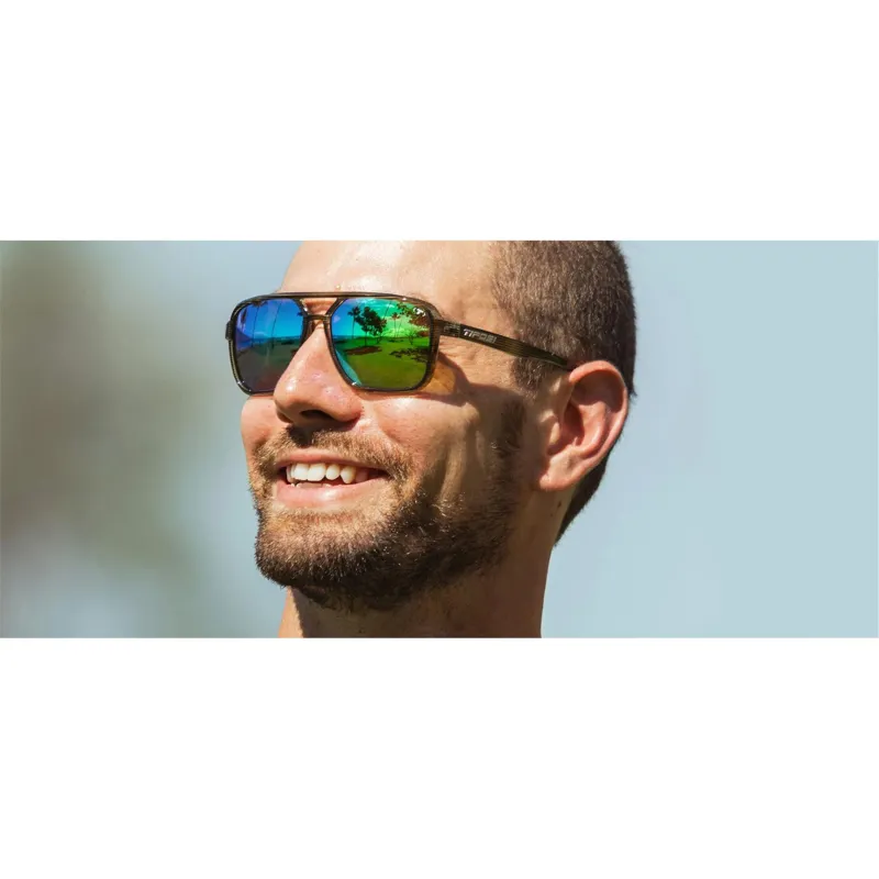 Tifosi Salto Polarised Single Lens Sunglasses - Olive Stripe Fade Emerald-5