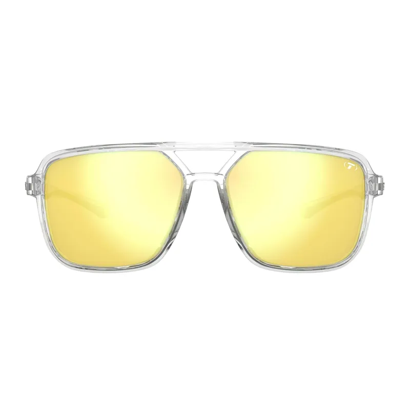 Tifosi Salto Single Lens Cycling Sunglasses - Crystal Clear Smoke Yellow Mirror-1