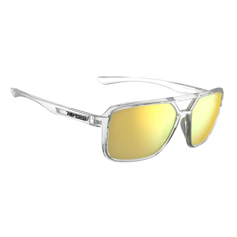 Tifosi Salto Single Lens Cycling Sunglasses - Crystal Clear Smoke Yellow Mirror-2
