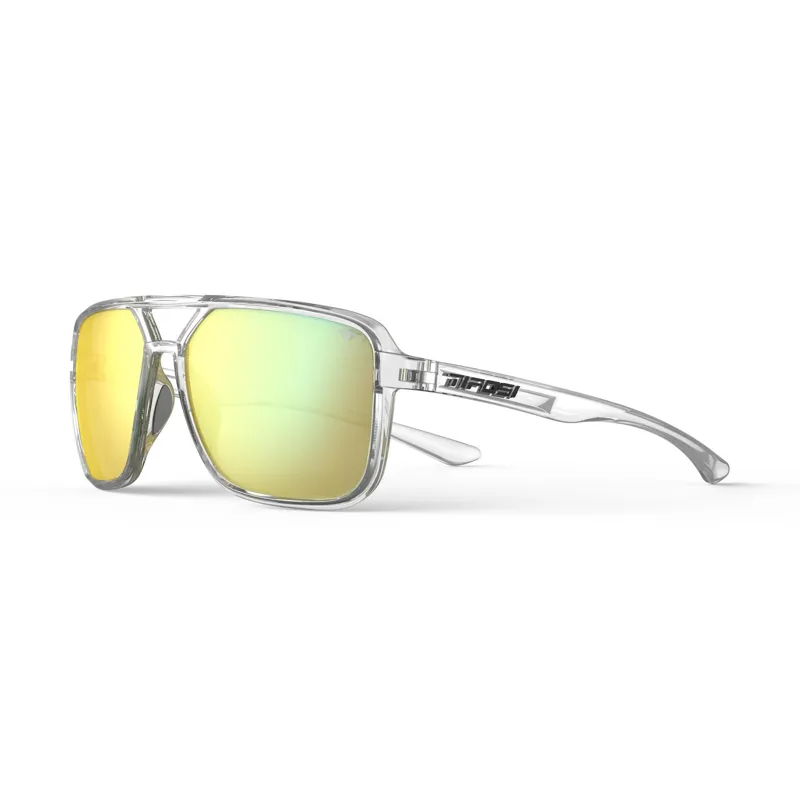 Tifosi Salto Single Lens Cycling Sunglasses - Crystal Clear Smoke Yellow Mirror-4