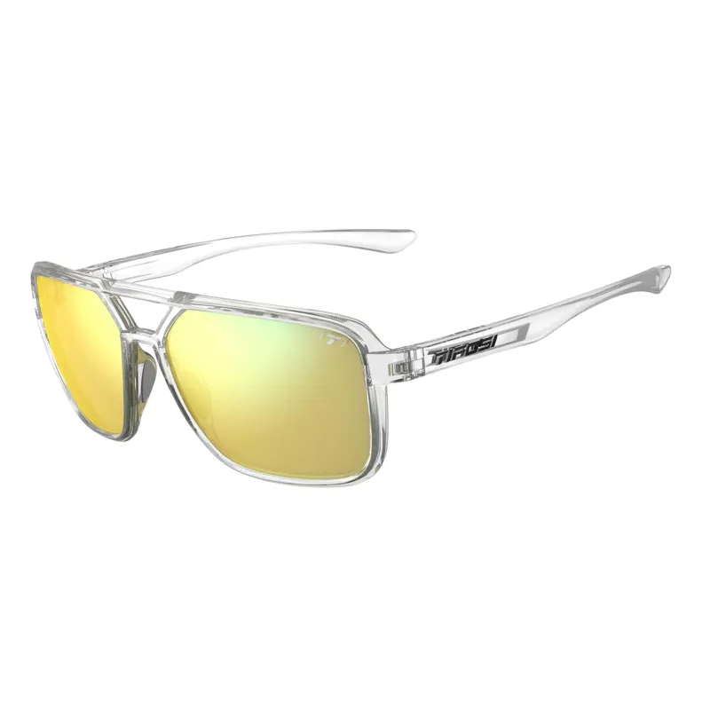Tifosi Salto Single Lens Cycling Sunglasses - Crystal Clear Smoke Yellow Mirror
