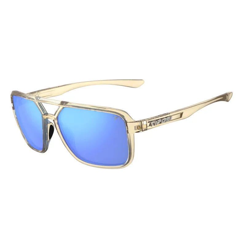 Tifosi Salto Single Lens Cycling Sunglasses - Golden Ray Sky Blue Mirror