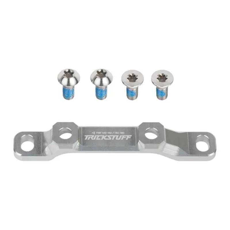TrickStuff CNC Brake Adaptors Front FM to FM 140/160 or 160/180 - Silver