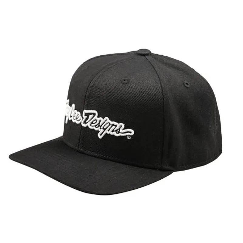 Troy Lee Designs Curved Bill Snapback Cap - Signature Black