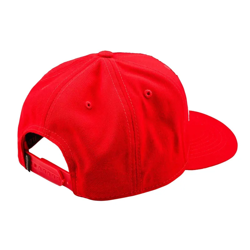 Troy Lee Designs Curved Bill Snapback Cap - Signature Team Red-1