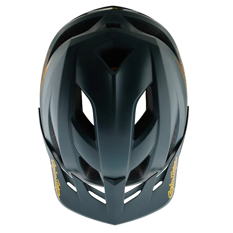 Troy Lee Designs Flowline MTB Helmet with MIPS - Point Grey/Gold-2