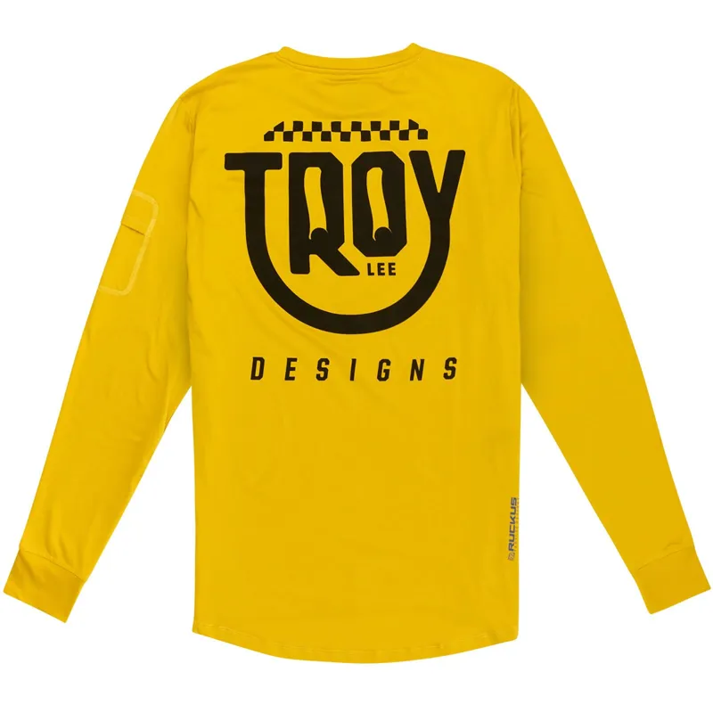Troy Lee Designs Ruckus Long Sleeve Mens Ride Jersey - Eyez Safron-1