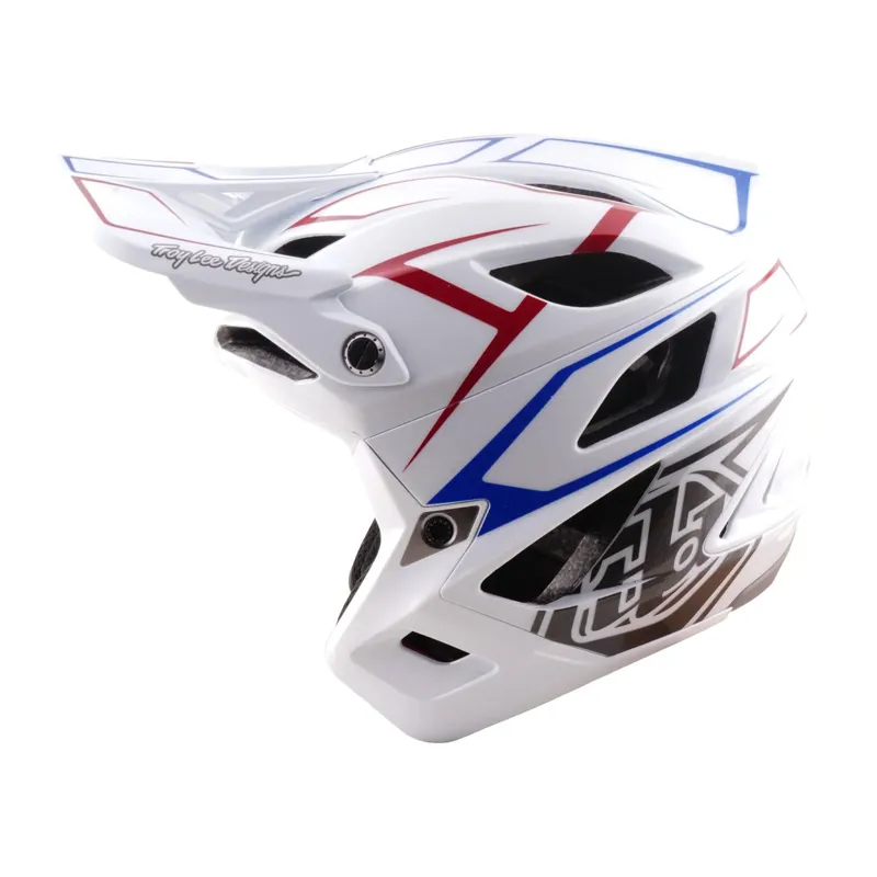 Troy Lee Designs Stage Stunt 3/4 MTB Helmet - Pinstripe White-4