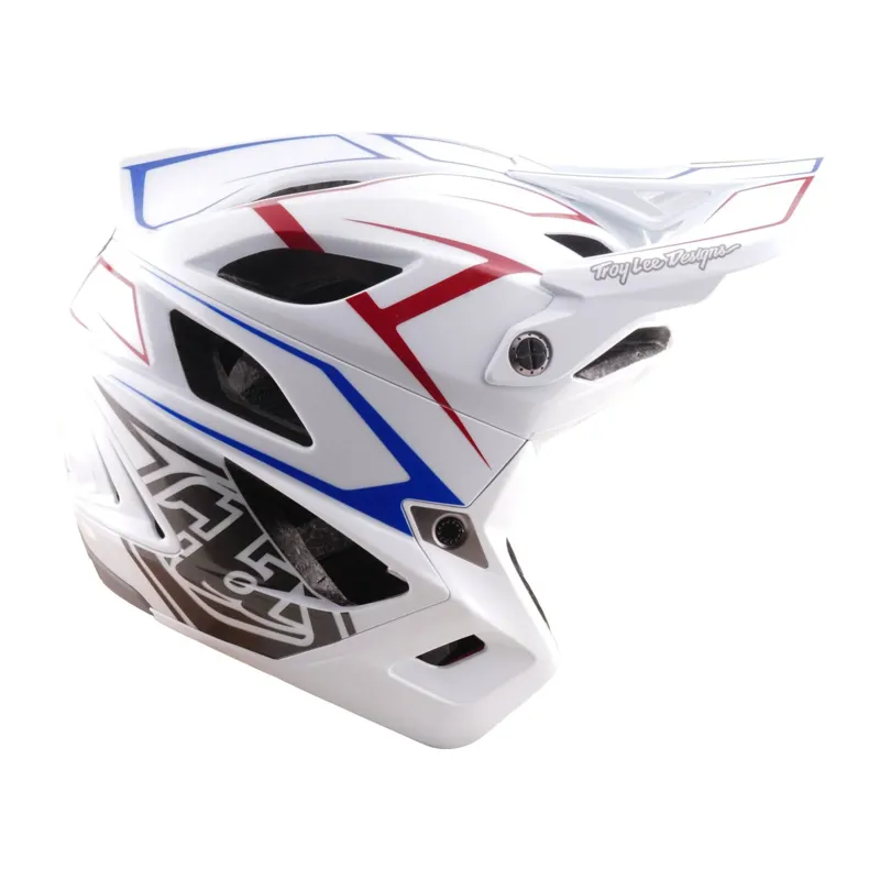 Troy Lee Designs Stage Stunt 3/4 MTB Helmet - Pinstripe White-7