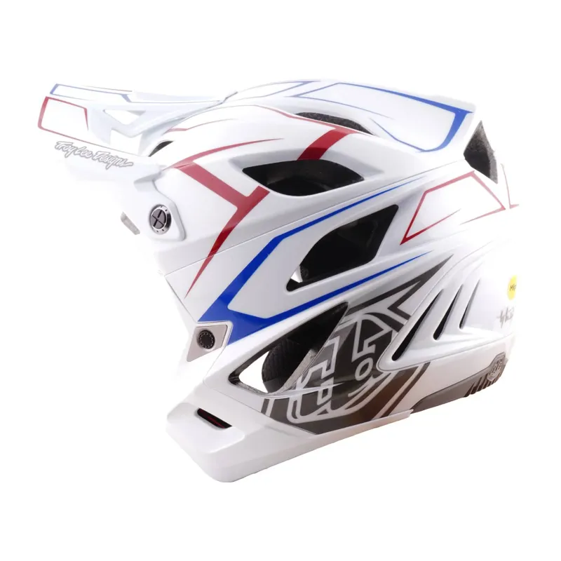Troy Lee Designs Stage Stunt 3/4 MTB Helmet - Pinstripe White-6