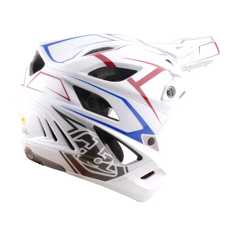 Troy Lee Designs Stage Stunt 3/4 MTB Helmet - Pinstripe White-5