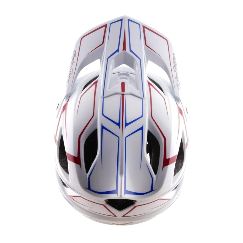 Troy Lee Designs Stage Stunt 3/4 MTB Helmet - Pinstripe White-1