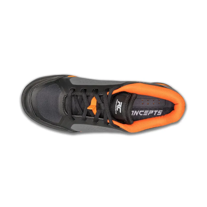 Ride Concepts Powerline Mountain Bike Flat Shoes - Char/Orange - Size UK 7-1