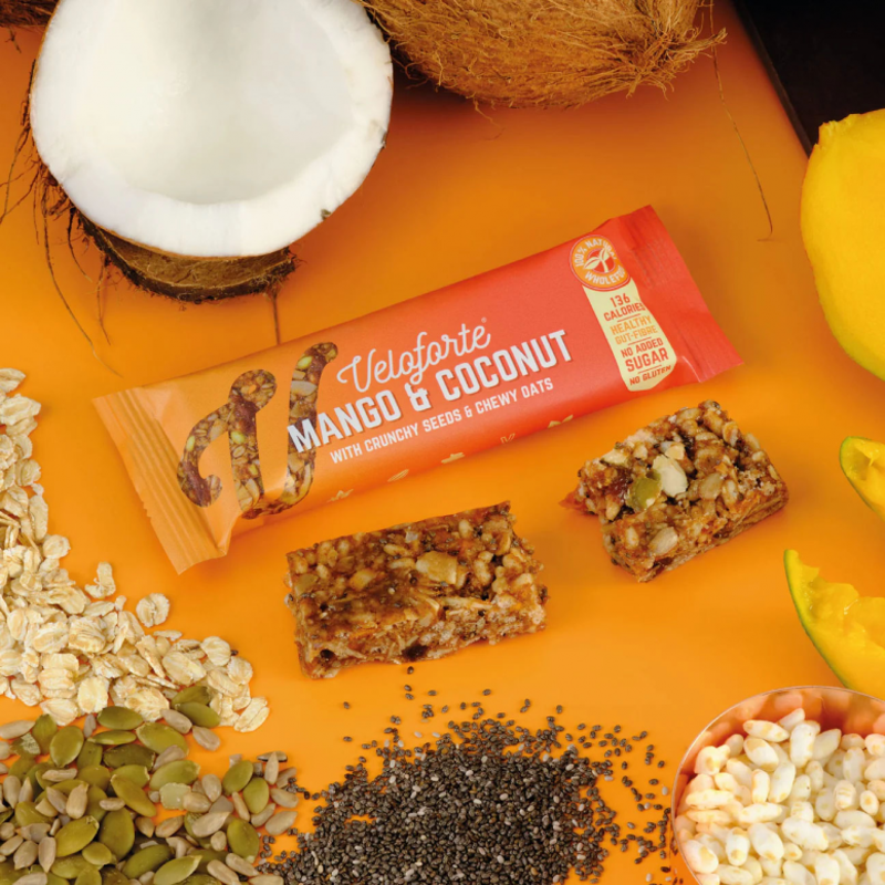 Veloforte Oat Snack Energy Bar 35g - Mango and Coconut-1