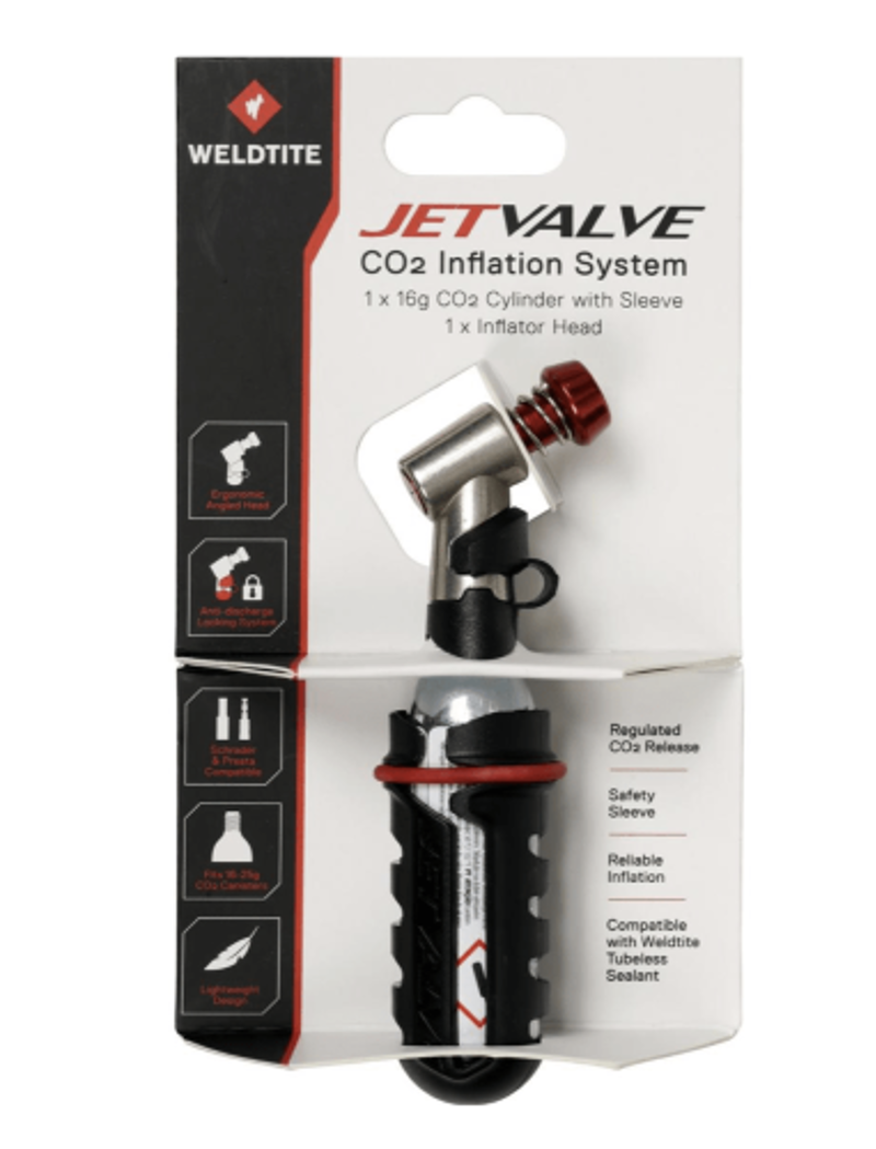 Weldtite Jetvalve CO2 Inflator - Head/Cylinder/Sleeve-1