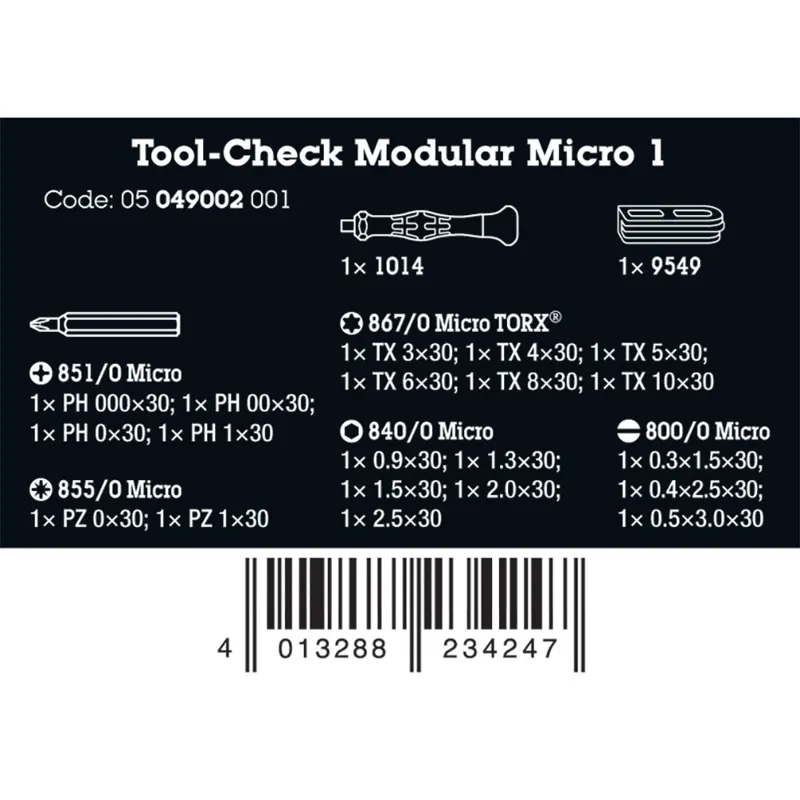 Wera Tool-Check Modular Micro 1 Tool Kit - 21 Pieces-3