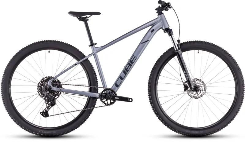 Shop Soiled: Cube Aim Race Mountain Bike - Slate Grey/Rainbow- Small