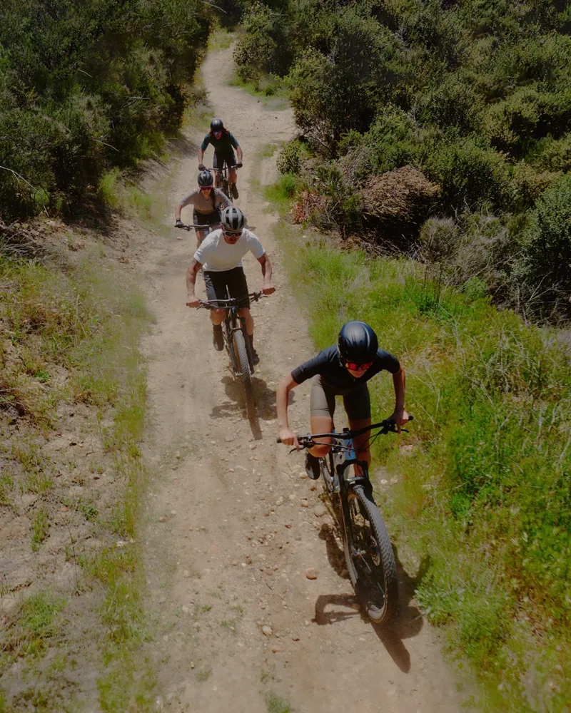 Riding full suspension bike on road sales