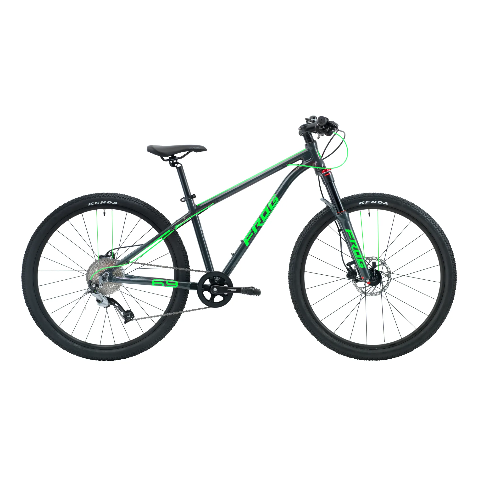 Frog 69 Kids Mountain Bike Metallic Grey/Neon Green
