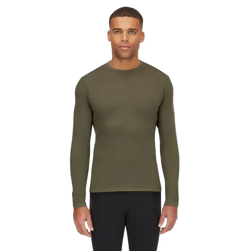Rab Cinder Crimp Mens Long Sleeve T-Shirt - Light Khaki