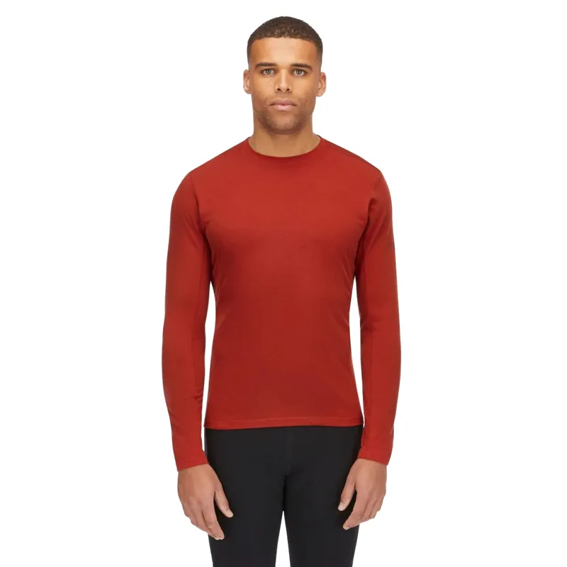 Rab Cinder Crimp Mens Long Sleeve T-Shirt - Tuscan Red - Size Medium
