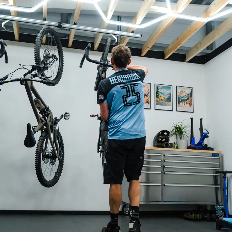 Stashed SpaceRail Ceiling Bike Storage System-4