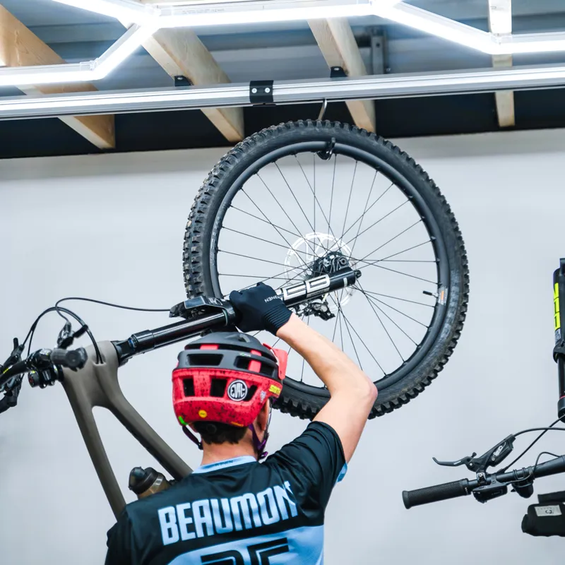 Stashed SpaceRail Ceiling Bike Storage System-6