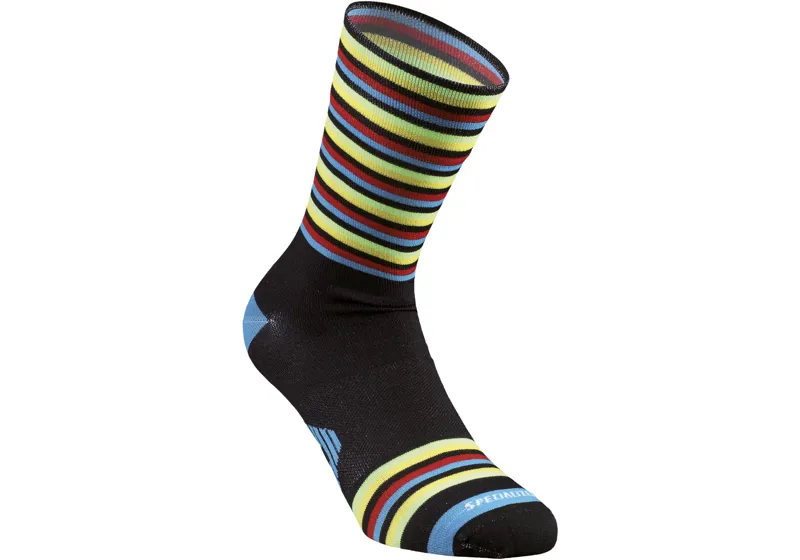 Specialized Full Stripe Cycling Socks - Black/Turquoise - Small EU 36-39