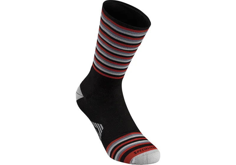 Specialized Full Stripe Cycling Socks - Black/Grey