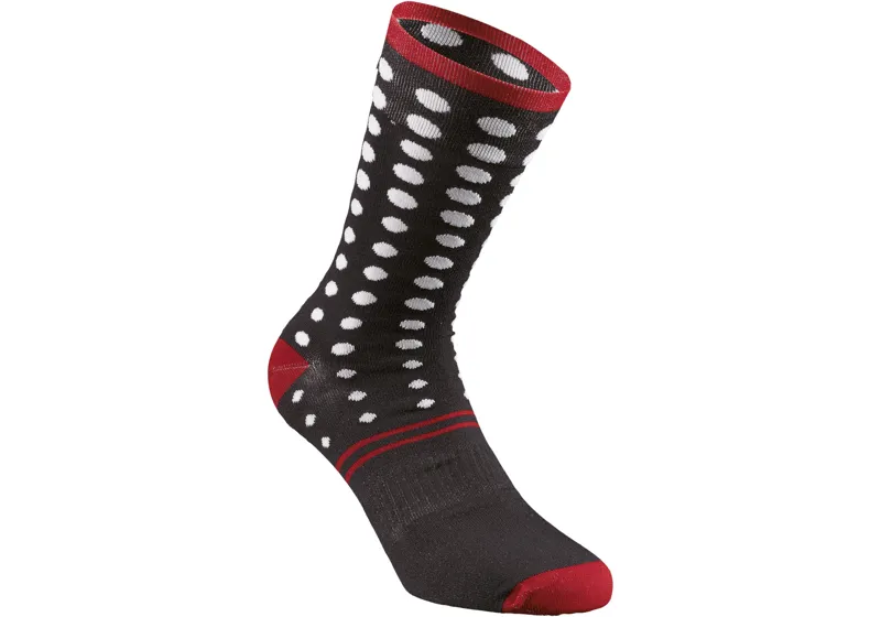 Specialized Polka Dot Cycling Socks - Black/White