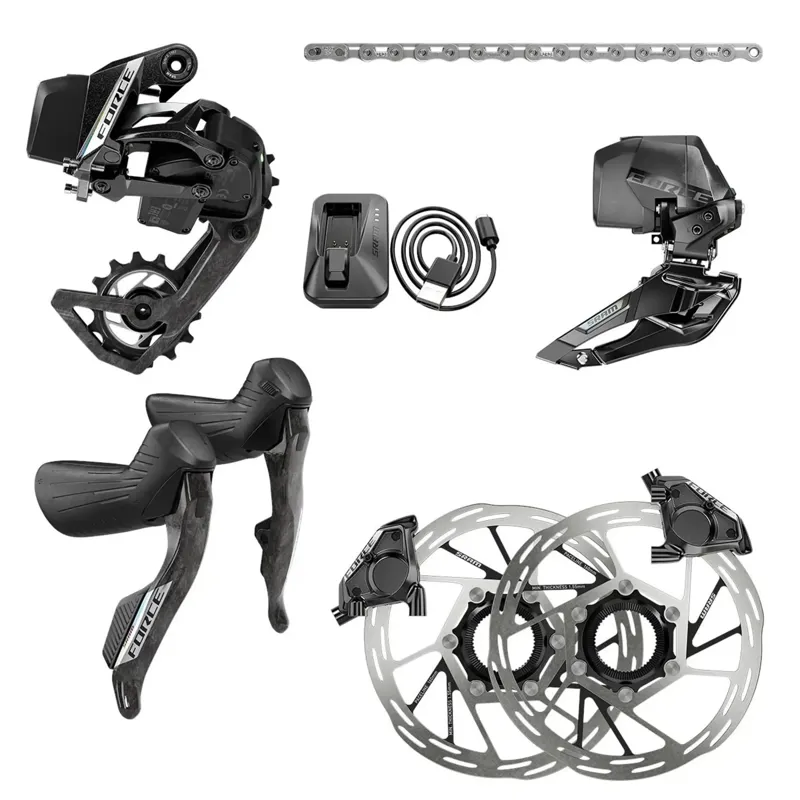 SRAM Force AXS 2x E1 Electronic HRD Groupset - Black