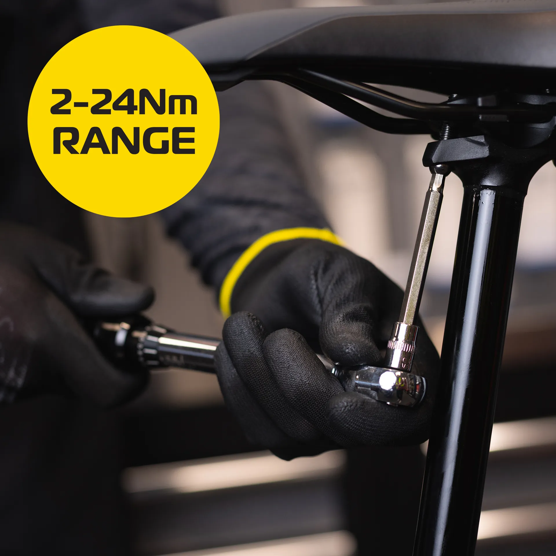 Oxford Torque Wrench Set 2-24Nm Black