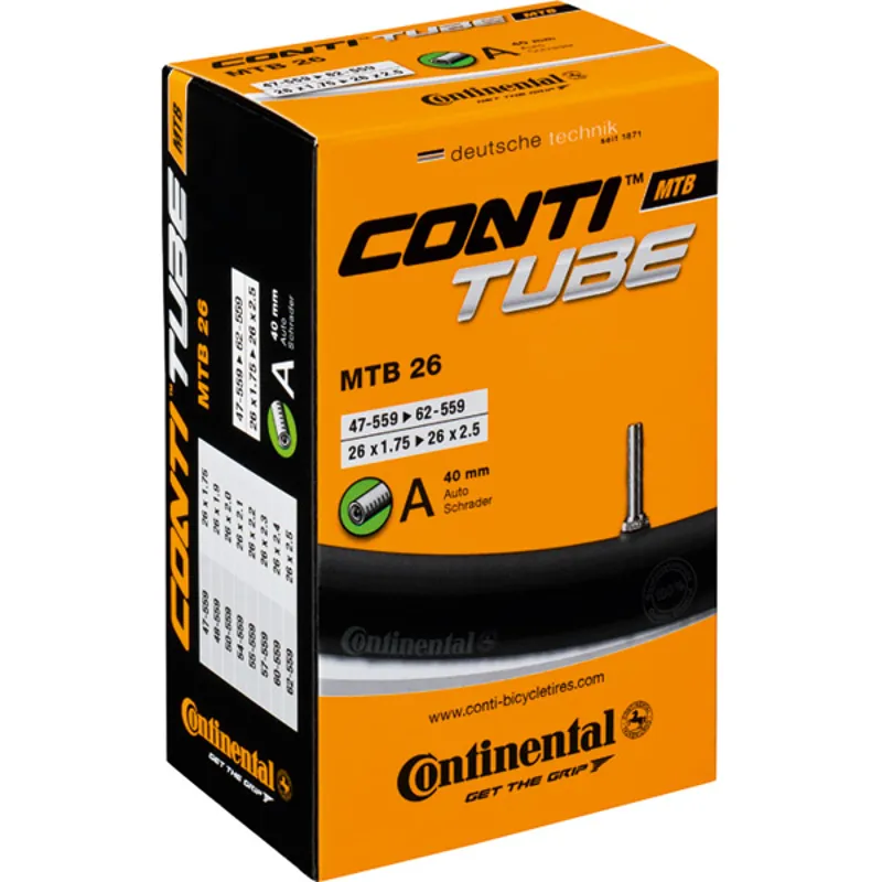 Continental MTB Tube Freeride Presta 42mm Valve 26 x 2.3-2.7 inch - Black
