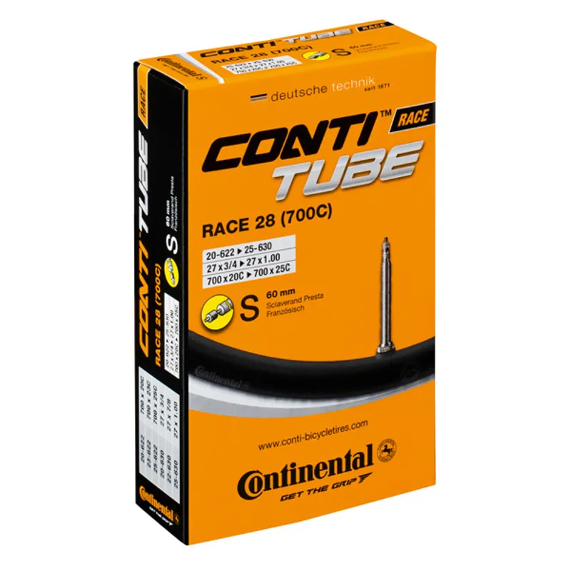 Continental Race Inner Tube Presta 60mm Valve 26 x 1.0 - 650 x 20-25c - Black