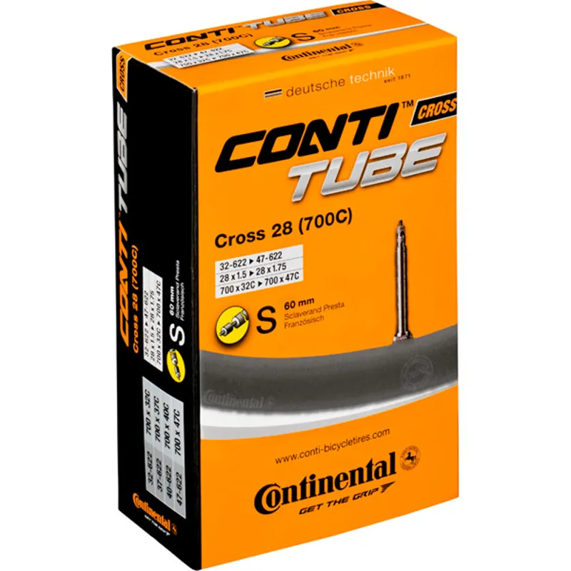 Continental Cross Inner Tube Presta 60mm Valve 700 x 32-47c - Black