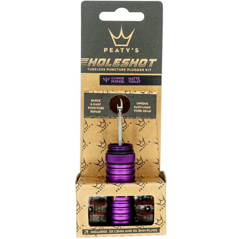 Peatys Holeshot Tubeless Puncture Plugger Kit - Violet
