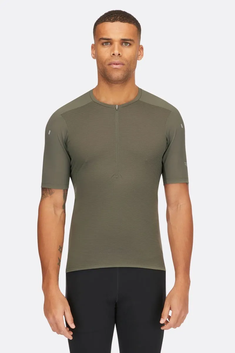 Rab Cinder Tract Mens Cycling Jersey Top - Light Khaki