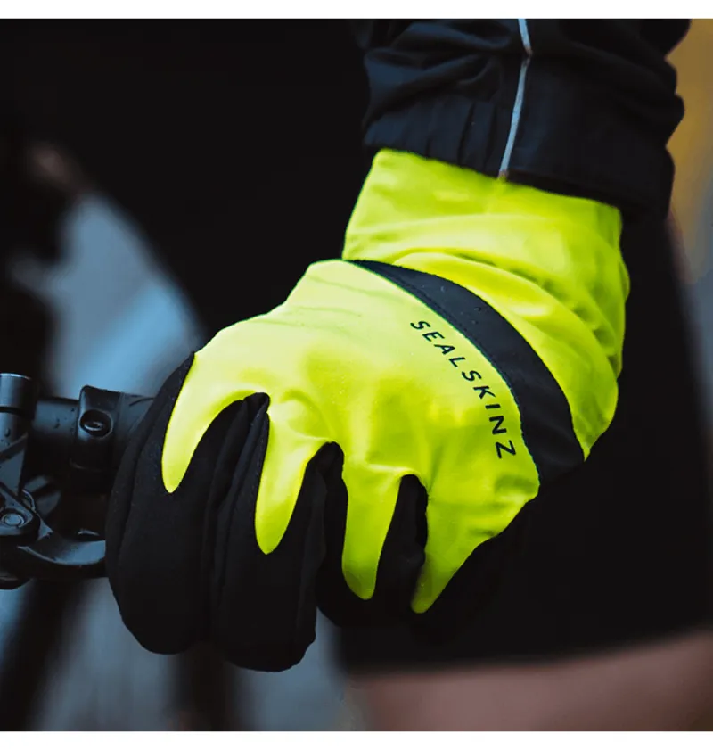 SealSkinz Waterproof All Weather Cycle Glove - Neon Yellow/Black-1