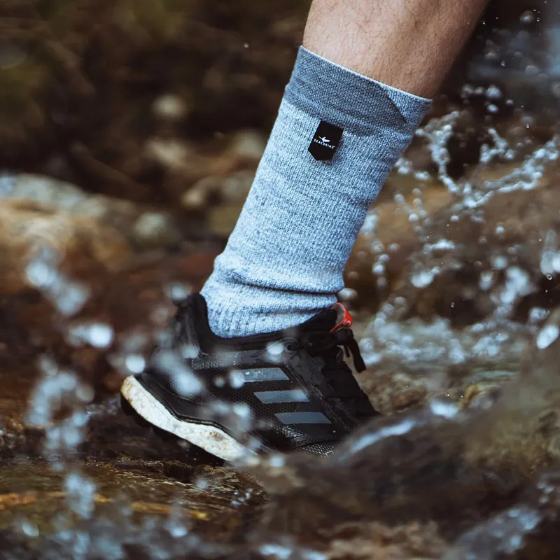 SealSkinz Waterproof All Weather Mid Length Sock - Grey/Marl-3