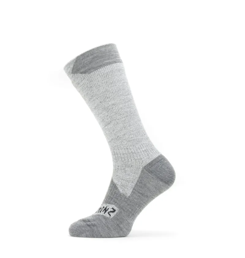 SealSkinz Waterproof All Weather Mid Length Sock - Grey/Marl