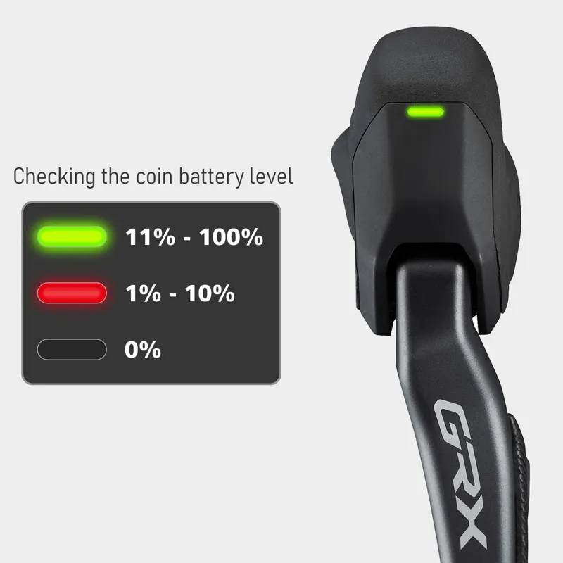 Shimano GRX Di2 ST-RX825 12-Speed STI Bled with BR-RX820 Calliper Right Front-11