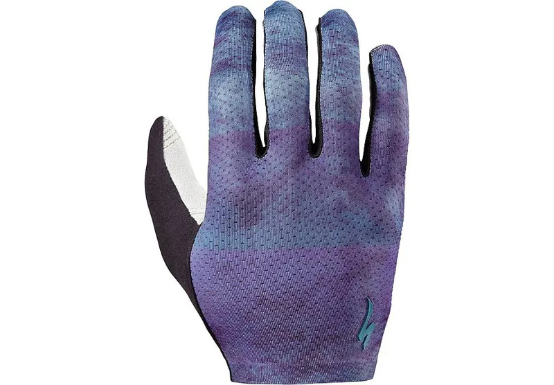 Specialized Grail Long Finger Gloves - Blue/Concrete Block