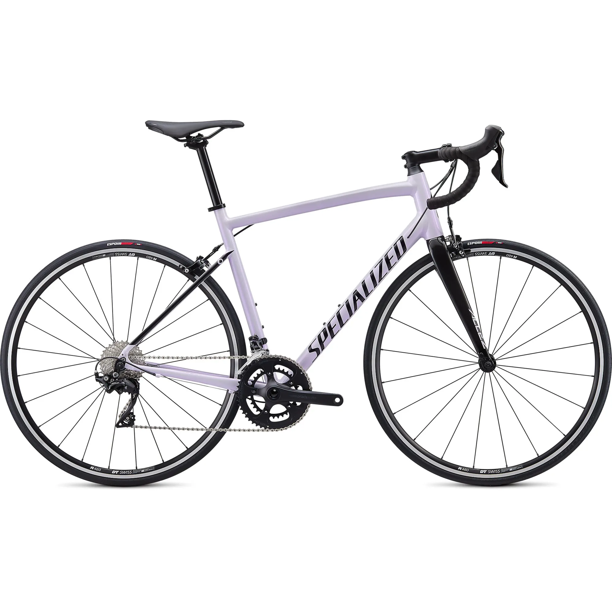 2021 Specialized Allez Elite Road Bike Gloss UV Lilac Tarmac Black