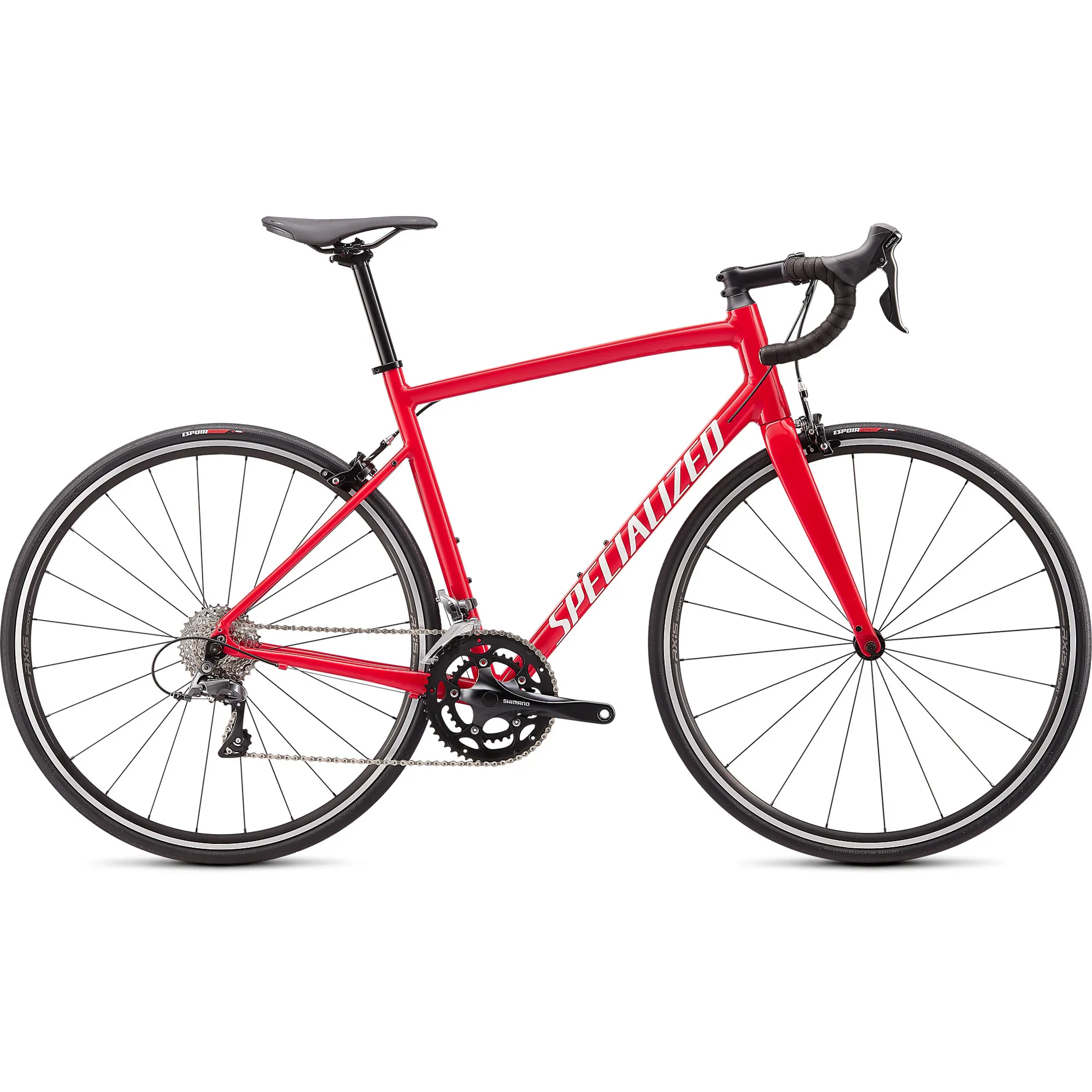 2021 Specialized Allez Road Bike Gloss Flo Red/White Clean