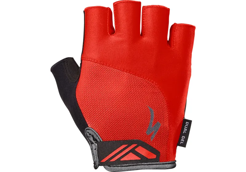 Specialized Body Geometry Dual-Gel Mens Gloves - Red